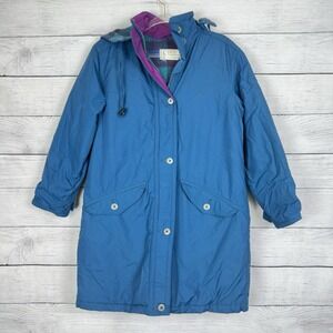 Vtg LL Bean 90s Jacket Womens Large Parka Coat Fleece Lined Ski Outdoors Winter‎